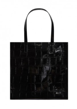 Ted Baker - Γυναικεία Τσάντα Ώμου Ted Baker Vannda Large Icon 283927-Μαύρο Λουστρίν
