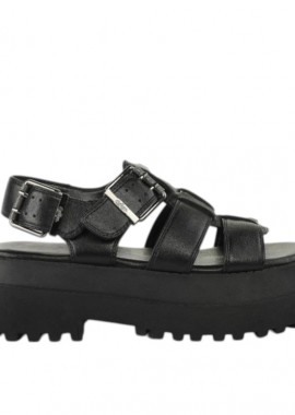 Buffalo - Γυναικεία Flatforms Buffalo Pluto Fisher BN1602334 Μαύρα