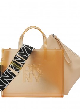 DKNY - Γυναικεία Τσάντα Ώμου DKNY Hadlee SM Tote R51AVC80-DYZ Buttercream