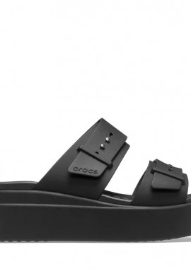 Γυναικείες Παντόφλες Crocs Brooklyn Sandal Lowwdg 207431 001 Μαύρες