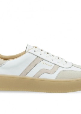 Γυναικεία Δερμάτινα Sneakers Gant Cuzmani 32531202-G265 Λευκά/Μπεζ