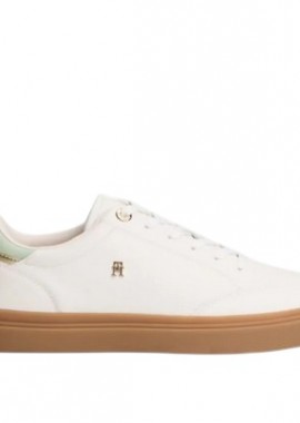 Tommy Hilfiger - Γυναικεία Δερμάτινα Sneakers Tommy Hilfiger FW0FW09400-01T Λευκά