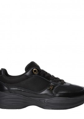 Γυναικεία Δερμάτινα Sneakers Tommy Hilfiger FW0FW09413-BDS Μαύρα