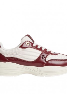 Γυναικεία Δερμάτινα Sneakers Tommy Hilfiger FW0FW09413-GNE Velvet Maroon