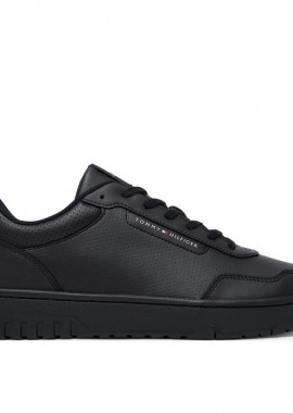 Tommy Hilfiger - Ανδρικά Δερμάτινα Sneakers Tommy Hilfiger FM0FM05927-BDS Μαύρα