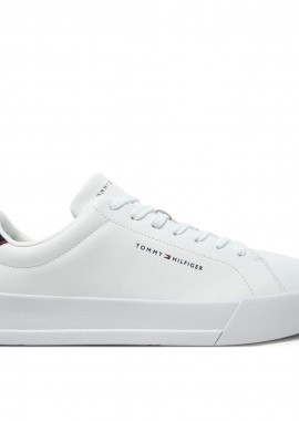 Tommy Hilfiger - Ανδρικά Δερμάτινα Sneakers Tommy Hilfiger FM0FM05367 0LD Λευκά