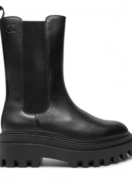 Calvin Klein - Γυναικεία Δερμάτινα Μποτάκια Calvin Klein Chelsea Boot YW0YW01542 0GJ Μαύρα