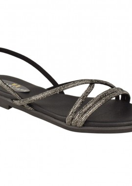 Σανδάλια γυναικεία | Δερμάτινα | Υφαντίδης | 122434 | Μαύρο Glitter