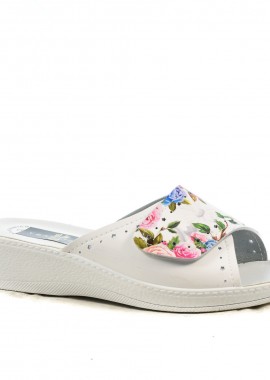 Παντόφλες γυναικείες | Ανατομικές | Υφαντίδης | 422024 | Άσπρο Λουλούδι