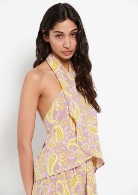 FUNKY BUDDHA - Εμπριμέ halter neck top