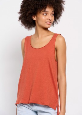 FUNKY BUDDHA - Βαμβακερό μονόχρωμο tank top
