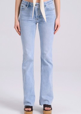 FUNKY BUDDHA - Flare fit τζιν παντελόνι με raw edges