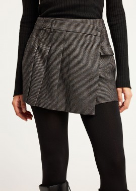 FUNKY BUDDHA - Regular fit skort με καρό pattern