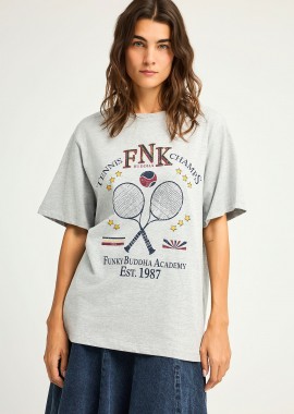 FUNKY BUDDHA - Γυναικείο tennis graphic t-shirt
