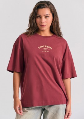 FUNKY BUDDHA - Loose fit t-shirt με τύπωμα