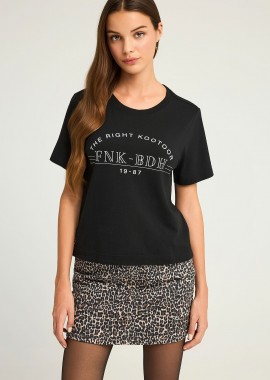FUNKY BUDDHA - Βαμβακερό t-shirt με τύπωμα