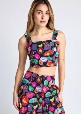 FUNKY BUDDHA - All over printed cropped top