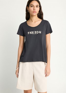FUNKY BUDDHA - T-shirt από οργανικό βαμβάκι και τύπωμα