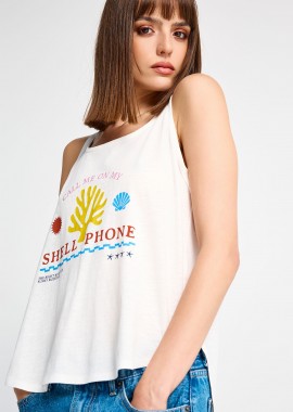 FUNKY BUDDHA - Γυναικείο tank top με τύπωμα
