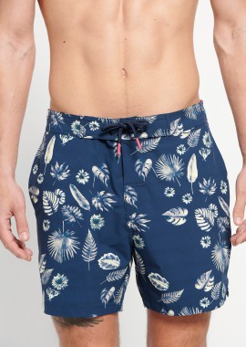 FUNKY BUDDHA - Stretch fit ανδρικό μαγιό με all over τύπωμα