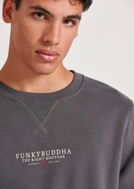 FUNKY BUDDHA - Ανδρικό φούτερ με τυπωμένο λογότυπο