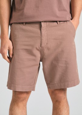 FUNKY BUDDHA - Loose fit linen blend chino βερμούδα