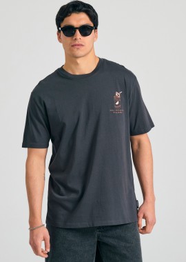 FUNKY BUDDHA - Relaxed t-shirt με text artwork τύπωμα στην πλάτη