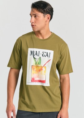 FUNKY BUDDHA - Relaxed fit t-shirt με photographic τύπωμα
