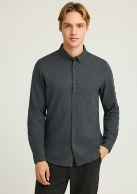 FUNKY BUDDHA - Ανδρικό πουκάμισο με button-down γιακά - The Essentials