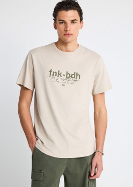FUNKY BUDDHA - Ανδρικό t-shirt από οργανικό βαμβάκι με τύπωμα