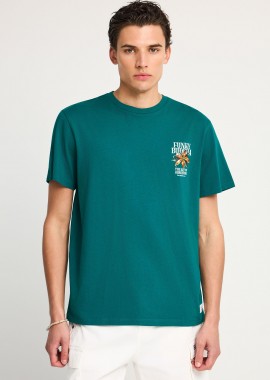 FUNKY BUDDHA - Ανδρικό βαβακερό t-shirt με τύπωμα στην πλάτη