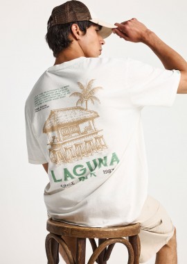 FUNKY BUDDHA - Ανδρικό t-shirt με τύπωμα στην πλάτη