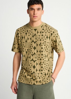 FUNKY BUDDHA - Ανδρικό relaxed t-shirt με μοτίβο
