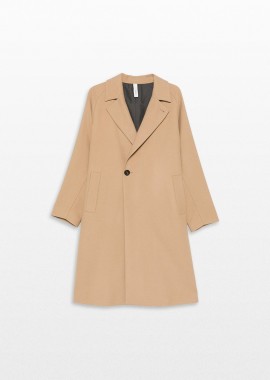 HEVO - HEVO Ανδρικό Μπεζ Surbo Buttoned Coat
