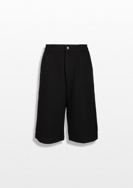 KENZO - KENZO Ανδρικό Μαύρο Knee-Length Bermuda Shorts