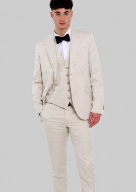 MANUEL RITZ - MANUEL RITZ Ανδρικό Μπεζ Everyday Suit In Beige