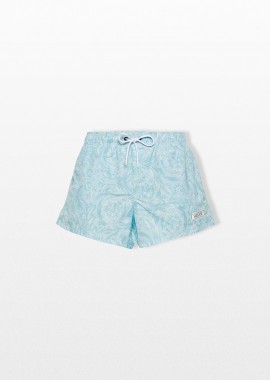 VERSACE - VERSACE Ανδρικό Μπλε Baroque Print Swim Short