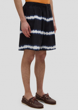 ASPESI - ASPESI Ανδρικό Μπλε Cotton Bermuda Shorts