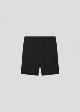 UNITY - UNITY Ανδρικό Μαύρο Bermuda Shorts Wip Linen