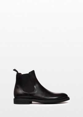PHILIPPE LANG - PHILIPPE LANG Ανδρικό Μαύρο Leather Chelsea Boots