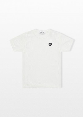 COMME DES GARÇONS PLAY - COMME DES GARÇONS PLAY Ανδρικό Λευκό Logo Patch T-Shirt