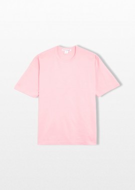 COMME DES GARÇONS SHIRT - COMME DES GARÇONS SHIRT Ανδρικό Ροζ Logo Print T-Shirt