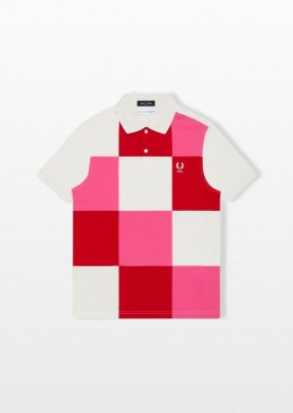 COMME DES GARÇONS SHIRT - COMME DES GARÇONS SHIRT Ανδρικό x Fred Perry Patchwork Design Polo T-Shirt