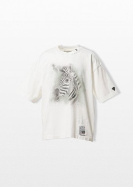 MAISON MIHARA YASUHIRO - MAISON MIHARA YASUHIRO Ανδρικό Λευκό Horse Printed T-Shirt