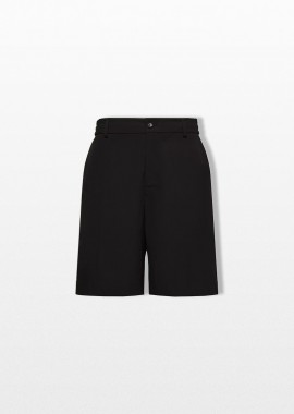 MONCLER - MONCLER Ανδρικό Μαύρο Seersucker Shorts