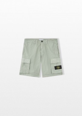 STONE ISLAND - STONE ISLAND Ανδρικό Πράσινο Cargo Bermuda Shorts