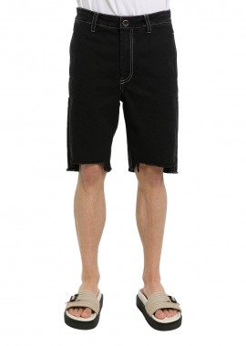 LA VACA LOCA - LA VACA LOCA Ανδρικό Μαύρο Den Fidias Destressed Shorts/Black