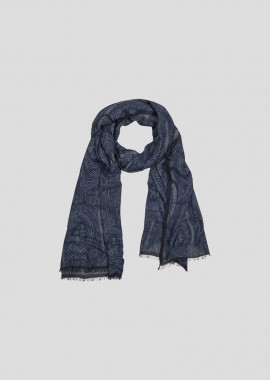 ETRO - ETRO Ανδρικό Μπλε Paisley Scarf