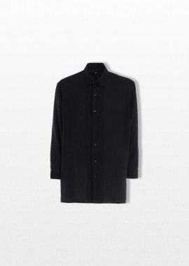 YOHJI YAMAMOTO - YOHJI YAMAMOTO Ανδρικό Μαύρο Lawn Triple Collar Blouse