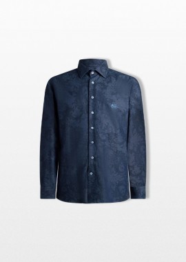 ETRO - ETRO Ανδρικό Μπλε Cotton Denim Shirt